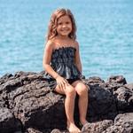Kid's Midnight Palm Ka'a Tube Top - Sweet Sweet Honey Hawaii