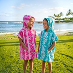 Kid's Teal Mauna Lani Hooded Towel - Sweet Sweet Honey Hawaii