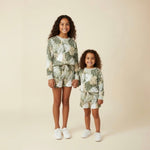 Kid's Tropical Monstera Crewneck Sweater - Sweet Sweet Honey Hawaii