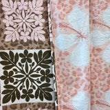 Large: Wild Blossom/Cheetah Hibiscus Minky Blanket - Sweet Sweet Honey Hawaii
