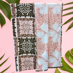 Large: Wild Blossom/Cheetah Hibiscus Minky Blanket - Sweet Sweet Honey Hawaii