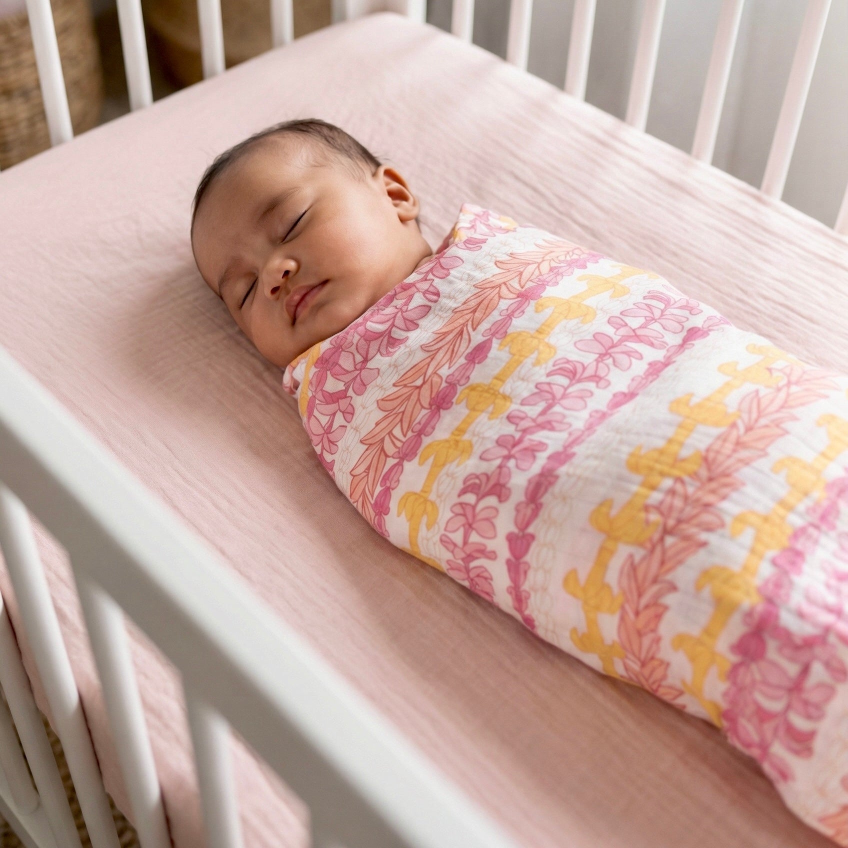 Lei Aloha Swaddle Blanket - Sweet Sweet Honey Hawaii