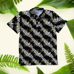 Lei Hiwa Black Men's Collared Shirt - Sweet Sweet Honey Hawaii