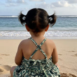 Mahi Mahi Green Camo Ruffle Halter Romper - Sweet Sweet Honey Hawaii