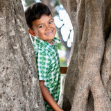 Maile Lei Gingham Collared Shirt - Sweet Sweet Honey Hawaii