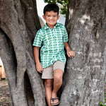 Maile Lei Gingham Collared Shirt - Sweet Sweet Honey Hawaii