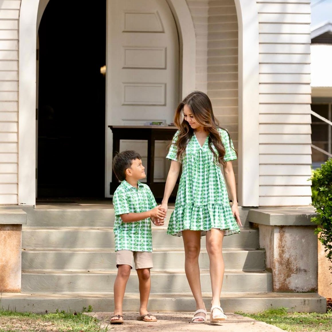 Maile Lei Gingham Sammy Dress - Sweet Sweet Honey Hawaii