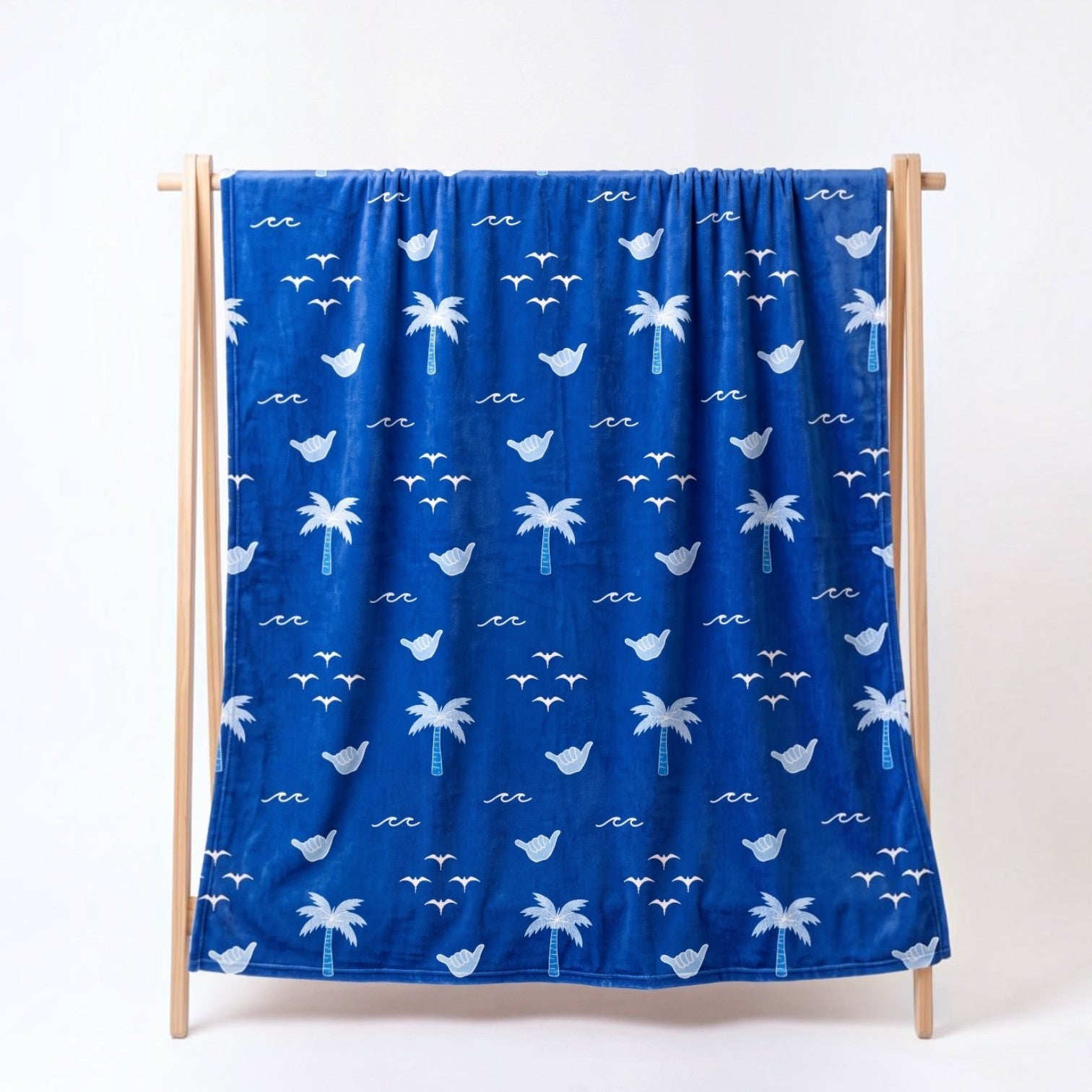 Medium: Westside Blue Minky Blanket - Sweet Sweet Honey Hawaii