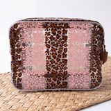 Hibiscus Quilt/leopard Medium Clear Bag