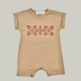 Monstera Quilt Jumpsuit (Tan) - Sweet Sweet Honey Hawaii