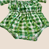 Maile Lei Gingham Off the Shoulder Onesie