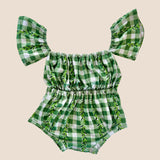 Maile Lei Gingham Off the Shoulder Onesie
