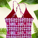 Pua lei Magenta Gingham Gabby Bikini