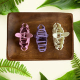 Matte Plumeria Triple Claw Clip I