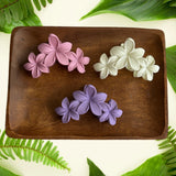 Matte Plumeria Triple Claw Clip I
