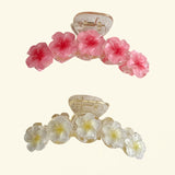 Plumeria Mini Triple Claw Clip