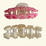 Plumeria Mini Triple Claw Clip