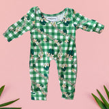 Plumeria Green Gingham Pajama