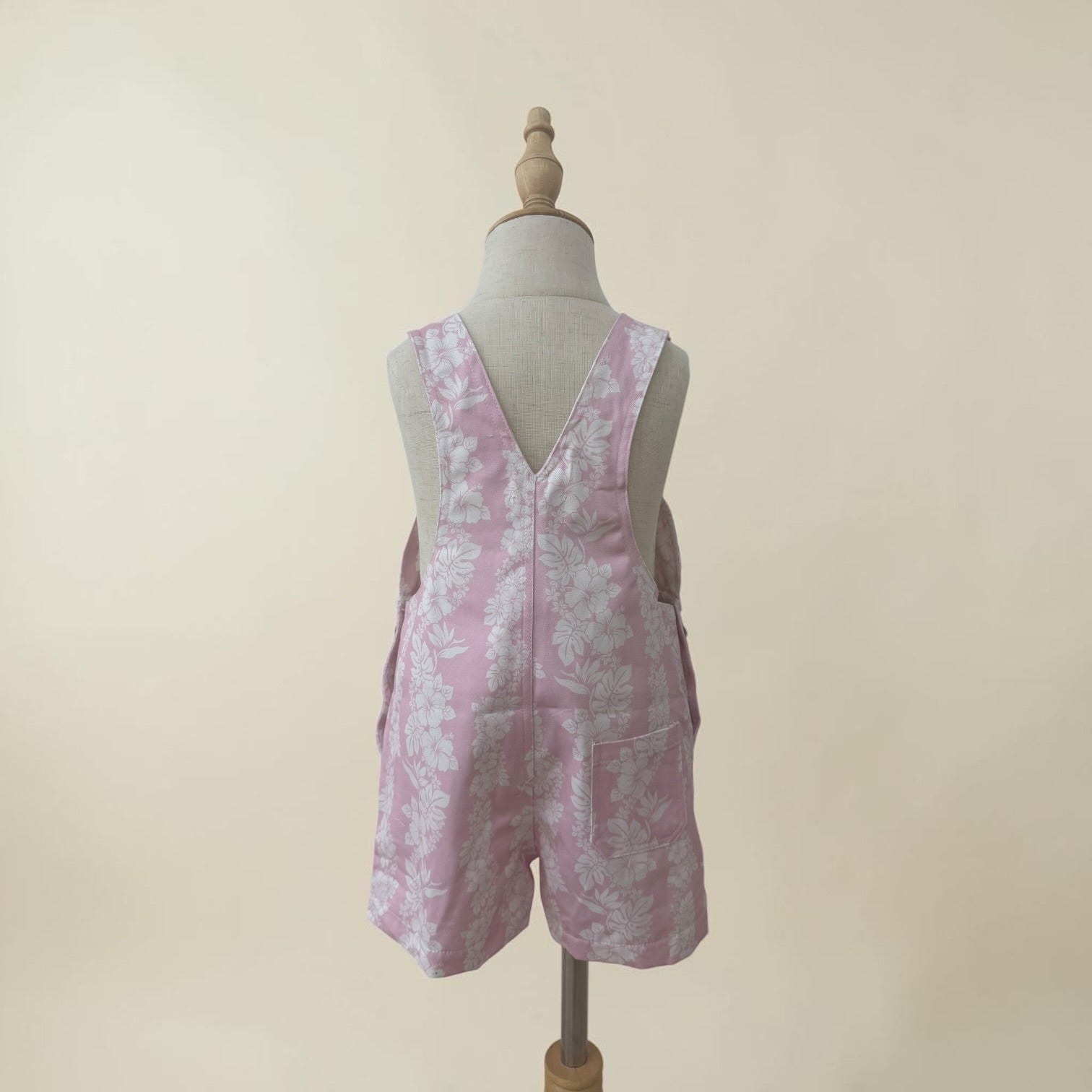 Pink Mauna lani Denim Short Overalls - Sweet Sweet Honey Hawaii