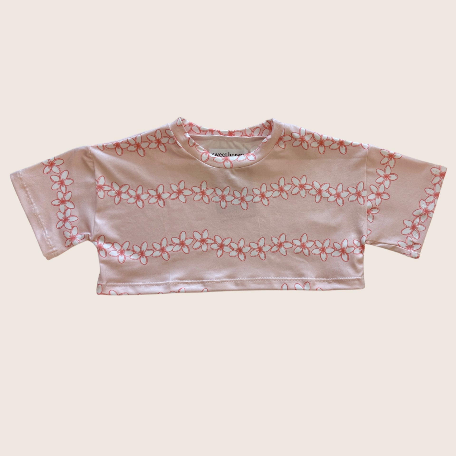 Pink Plumeria Lei Top - Sweet Sweet Honey Hawaii