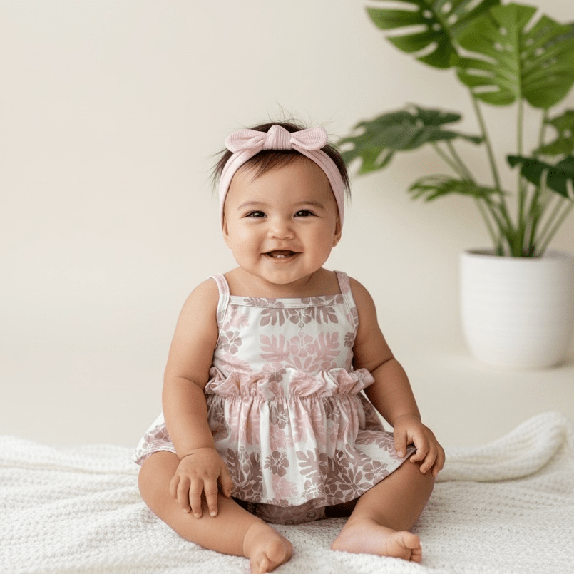 Pink sands | Heirloom Thin strap Onesie - Sweet Sweet Honey Hawaii