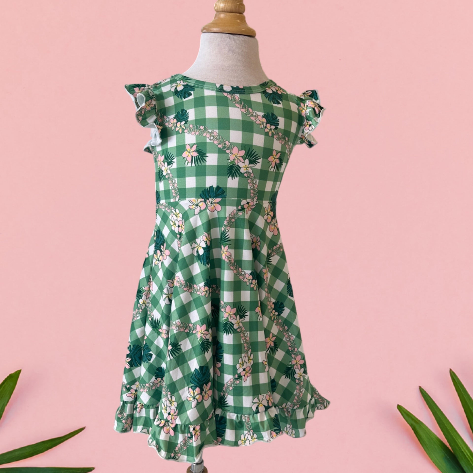 Plumeria Palaka Alayna Dress - Sweet Sweet Honey Hawaii