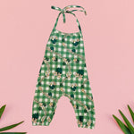 Plumeria Palaka Halter Jumpsuit - Sweet Sweet Honey Hawaii