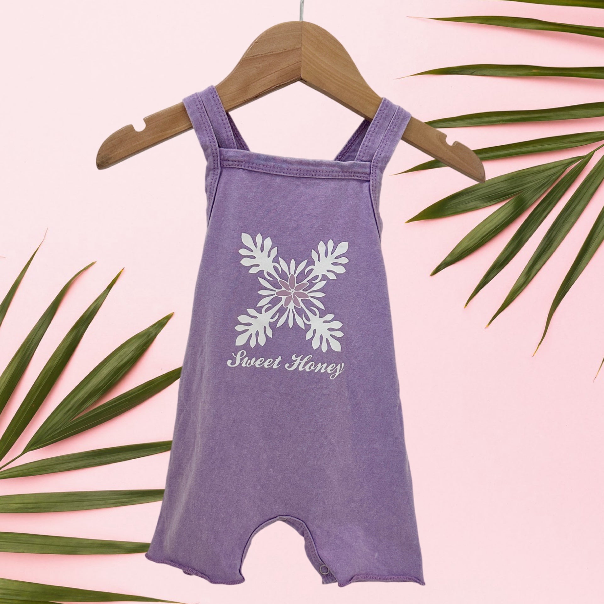 Purple Tiare Quilt Xback Jumpsuit - Sweet Sweet Honey Hawaii