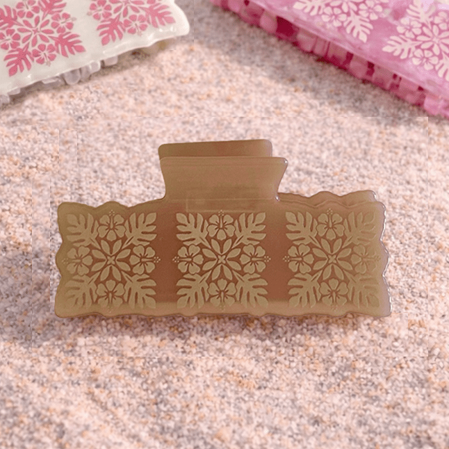 Quilt Claw Clip - Sweet Sweet Honey Hawaii