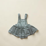 Sage Green Denim Quilt Ruffled Onesie - Sweet Sweet Honey Hawaii