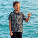 Sage Palm collared shirt - Sweet Sweet Honey Hawaii