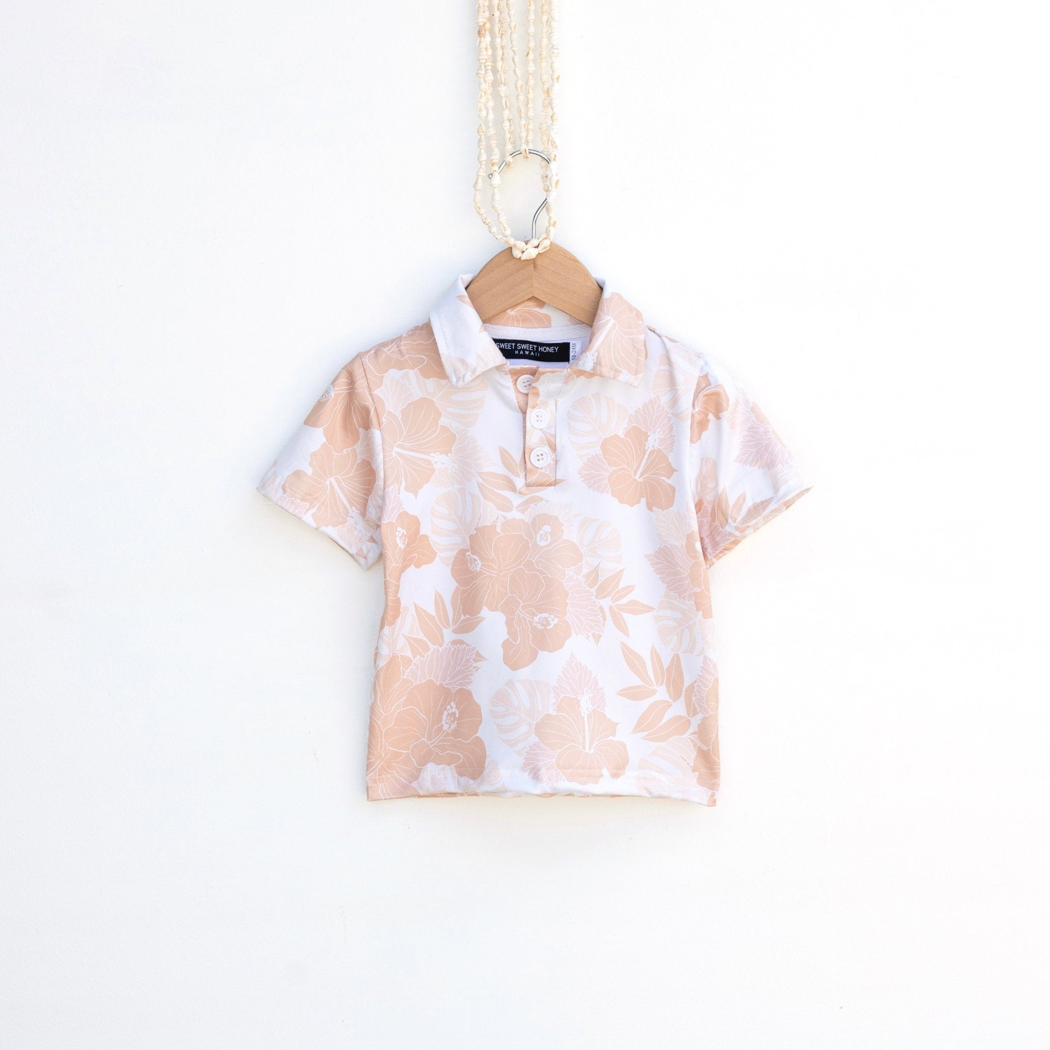 Sands of Wailea Collared Shirt - Sweet Sweet Honey Hawaii