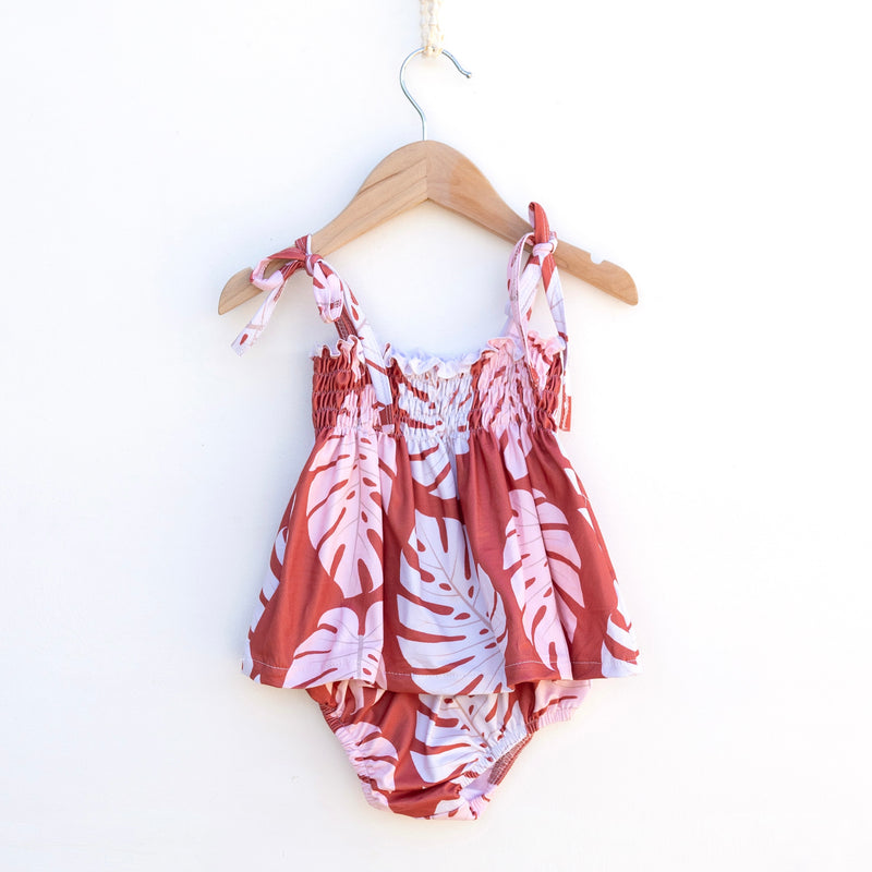 Brick monstera Tie Top Set