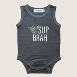 Sup Brah Camo Grey Tank onesie - Sweet Sweet Honey Hawaii