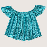 Teal Lei Baby Doll Top - Sweet Sweet Honey Hawaii