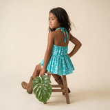 Teal Lei Halter Top - Sweet Sweet Honey Hawaii