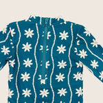 Teal Tiare Long Sleeve Swimsuit - Sweet Sweet Honey Hawaii