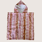Teen Brown/Pink Lei Hooded Towel - Sweet Sweet Honey Hawaii
