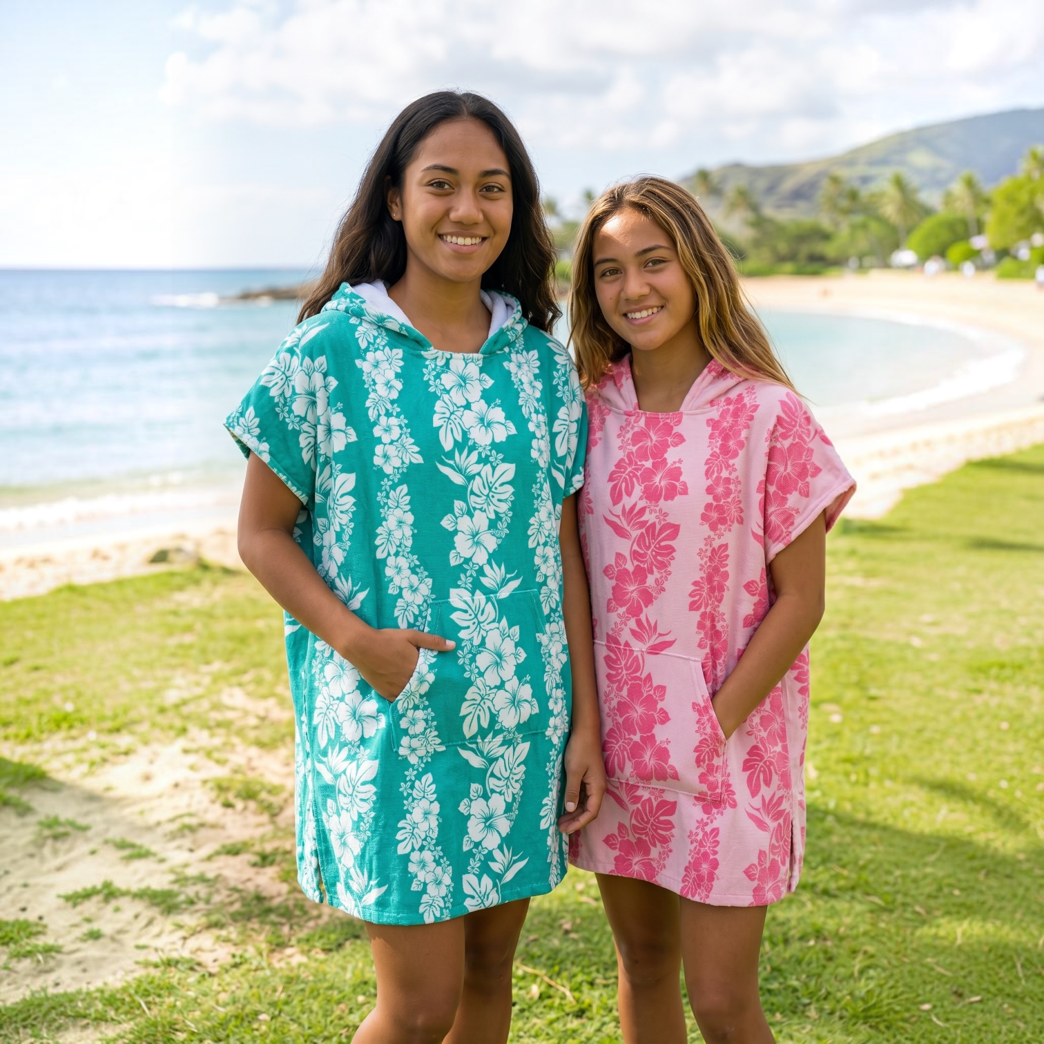 Teen Teal Mauna Lani Hooded Towel - Sweet Sweet Honey Hawaii