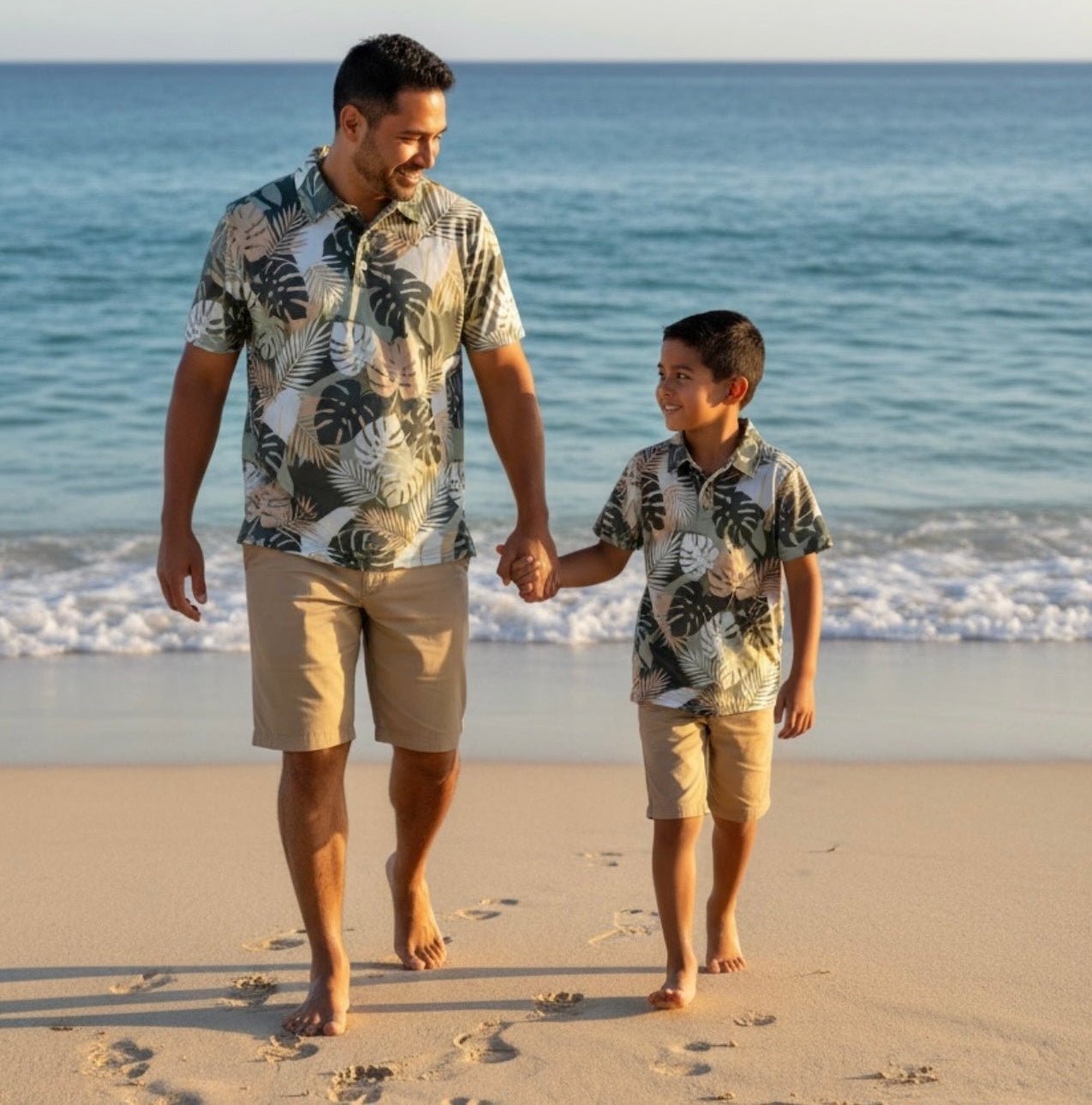 Tropical Monstera collared shirt - Sweet Sweet Honey Hawaii