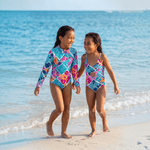 Tropical Muse Long Sleeve Swimsuit - Sweet Sweet Honey Hawaii