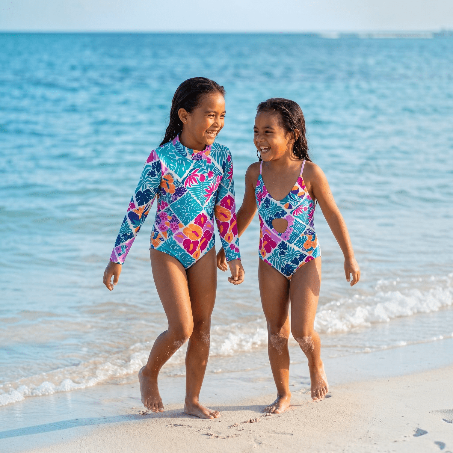 Tropical Muse Long Sleeve Swimsuit - Sweet Sweet Honey Hawaii