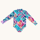 Tropical Muse Long Sleeve Swimsuit - Sweet Sweet Honey Hawaii