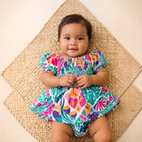 Tropical Muse Sleeved Melody Romper - Sweet Sweet Honey Hawaii