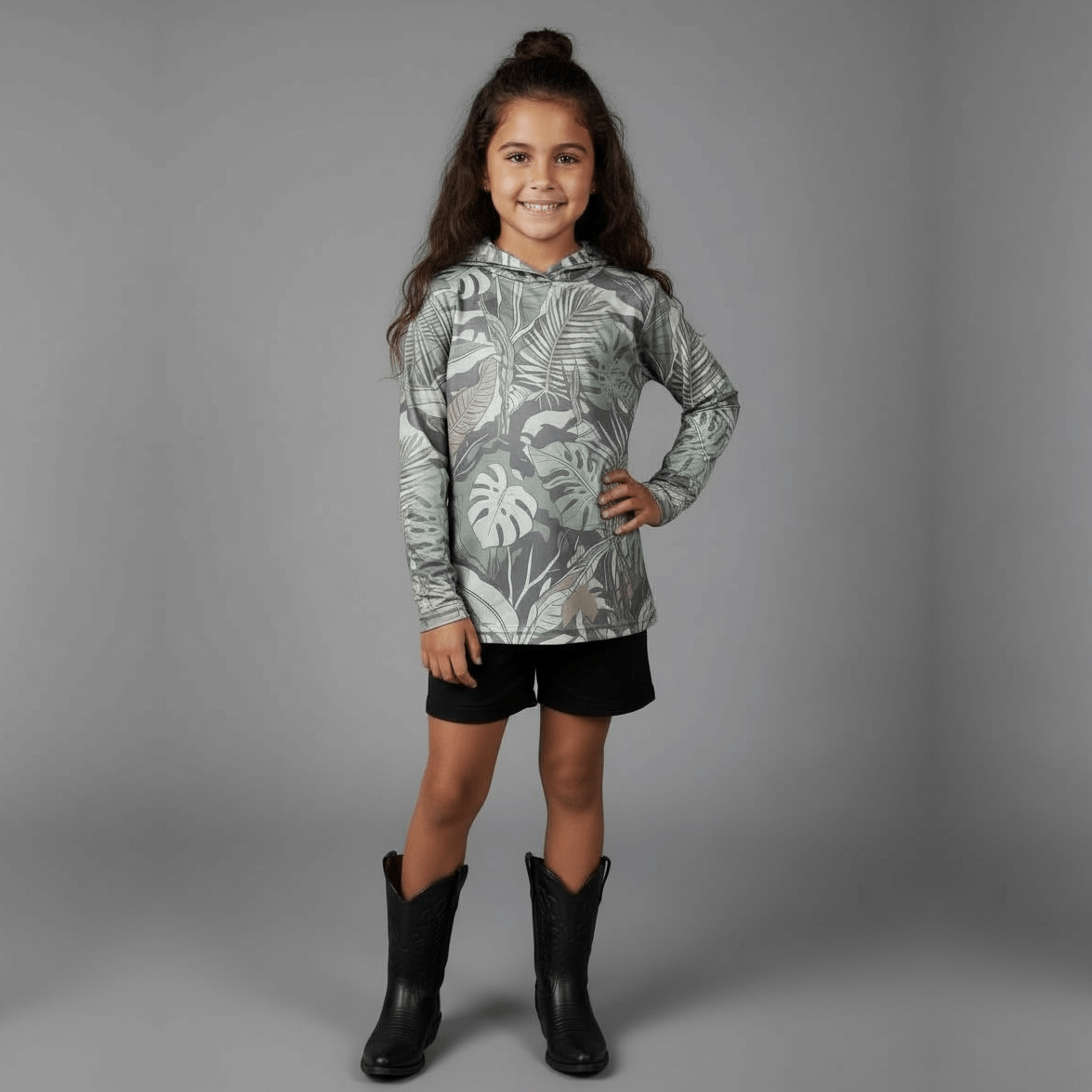 Unisex Tropical Camo Dri Fit hooded Long sleeve - Sweet Sweet Honey Hawaii