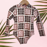 Wild Blossom Long Sleeve Swimsuit - Sweet Sweet Honey Hawaii