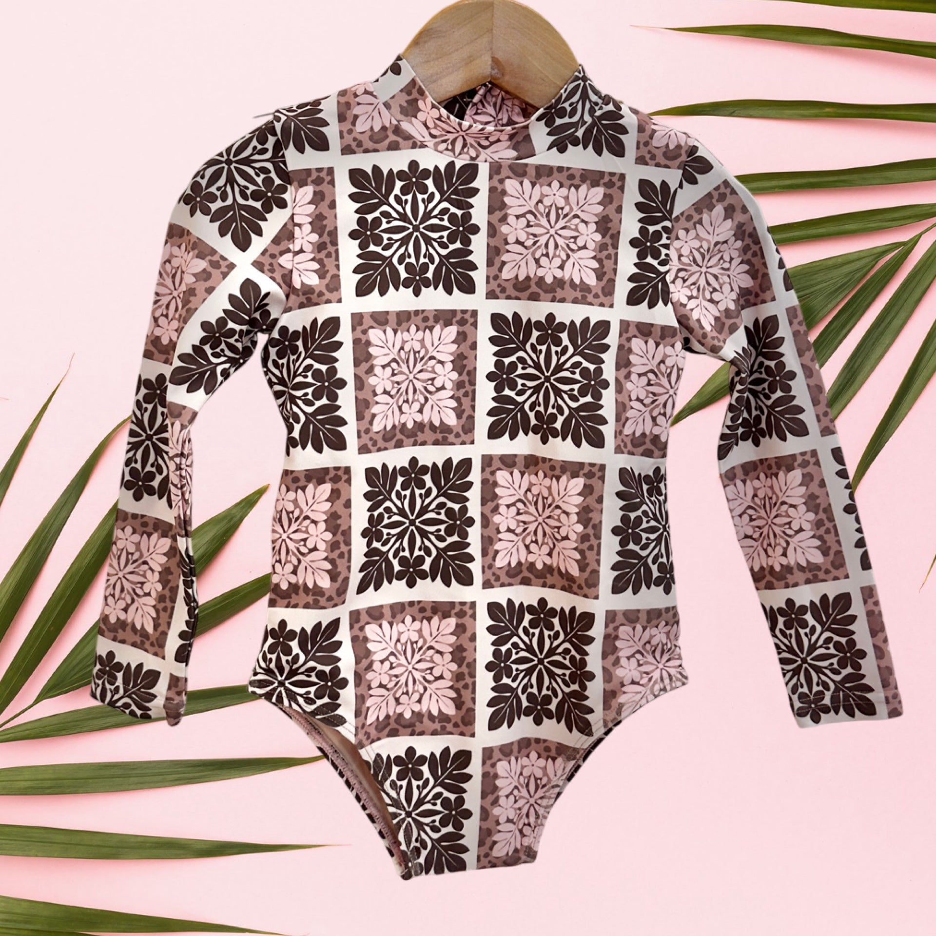 Wild Blossom Long Sleeve Swimsuit - Sweet Sweet Honey Hawaii