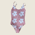 Women's Blush Heirloom/Cheetah Hibiscus Heirloom Reversible Bikini - Sweet Sweet Honey Hawaii