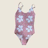 Women's Blush Heirloom/Cheetah Hibiscus Heirloom Reversible Bikini - Sweet Sweet Honey Hawaii