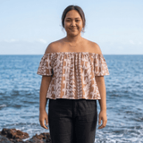 Women's Brown Lei Baby Doll Top - Sweet Sweet Honey Hawaii